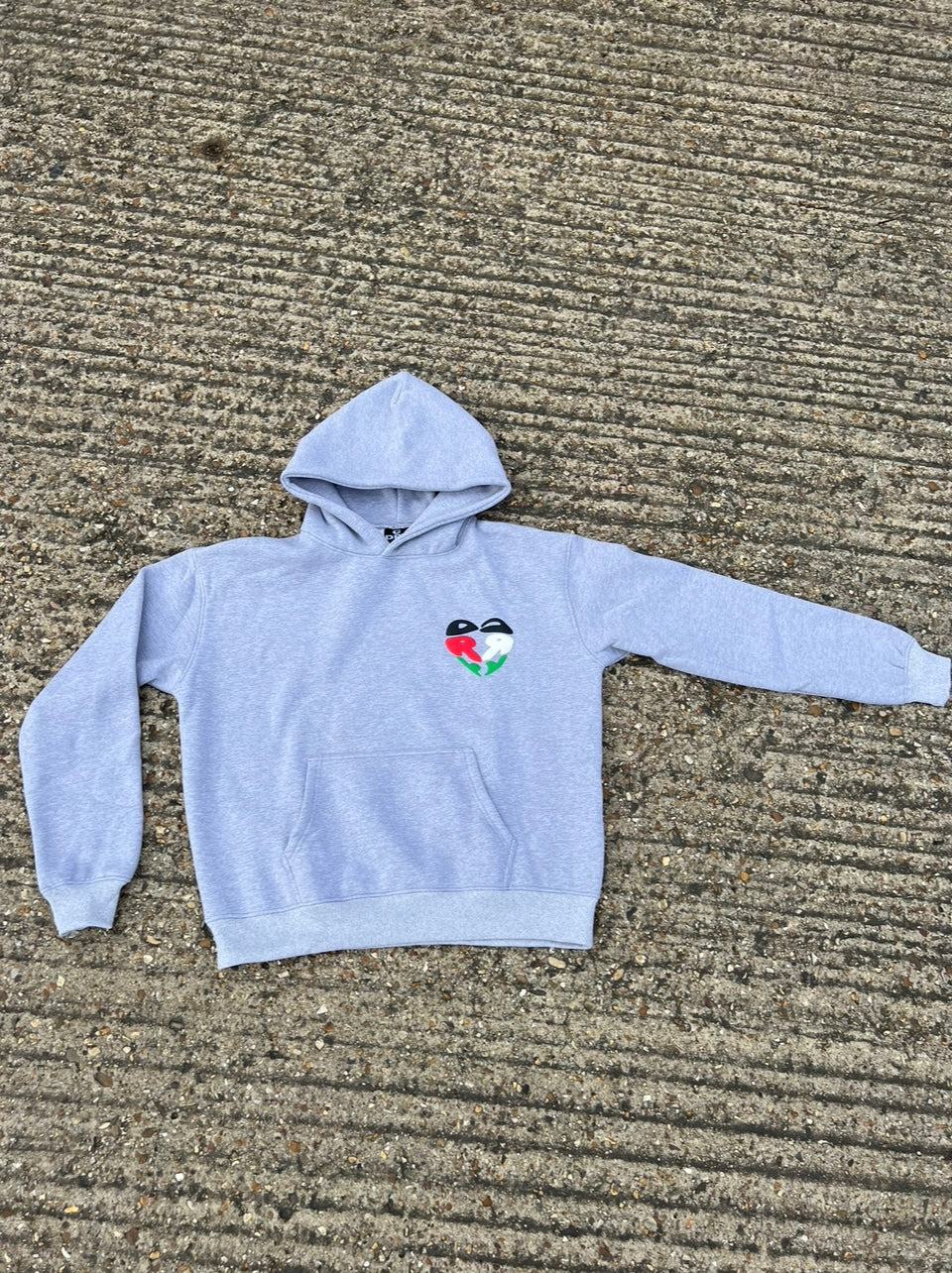 Grey Palestine Heartz Hoodie
