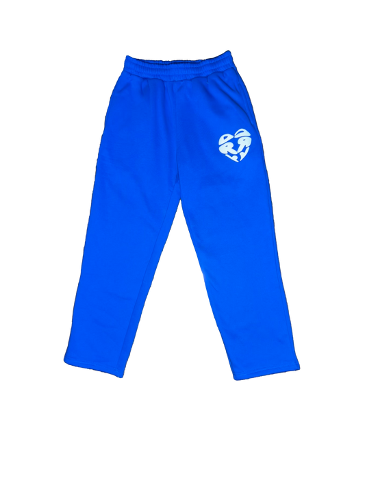 Heartz Sweatpants  [Blue & White]